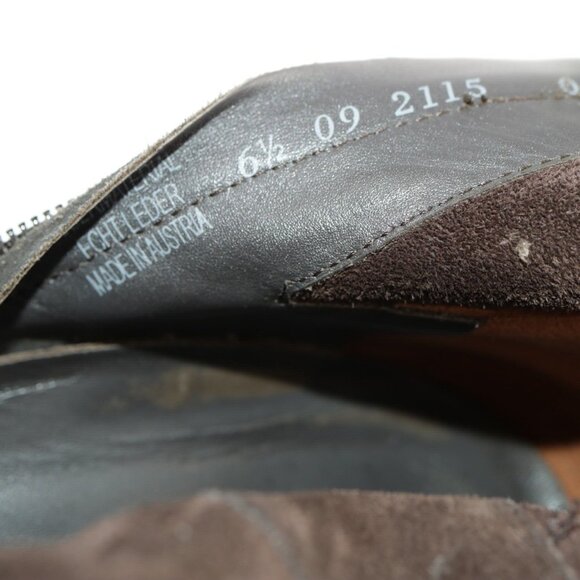 Paul Green Womens Carrie Boots Size 9  Brown Suede Bootie Double Buckle Low Heel - Picture 11 of 12